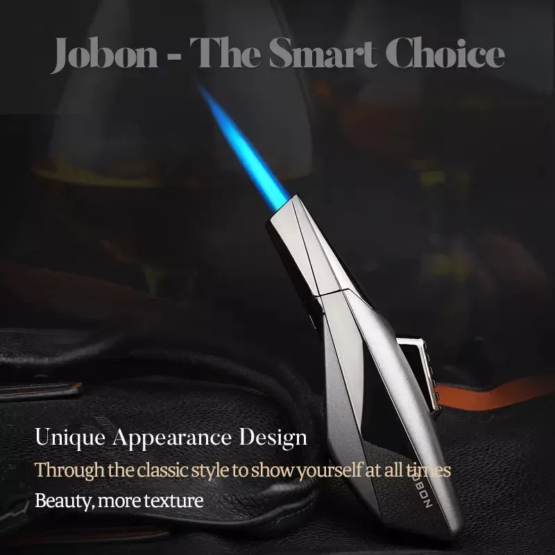 

JOBON Butane Windproof Lighter Creative Personality Blue Flame Point Moxibustion Straight Cigar Lighter Cigar Accessories Gift