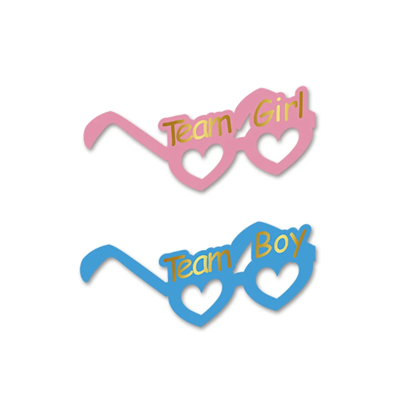 

Baby Shower Party Glasses Pink Blue Paper Glasses Gender Reveal Party Photo Booth-set of 6