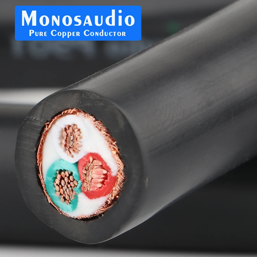 Кабель питания Monosaudio P901 медный 4 5 квадратный кабель переменного тока Hi-Fi 11awg (4 мм2)