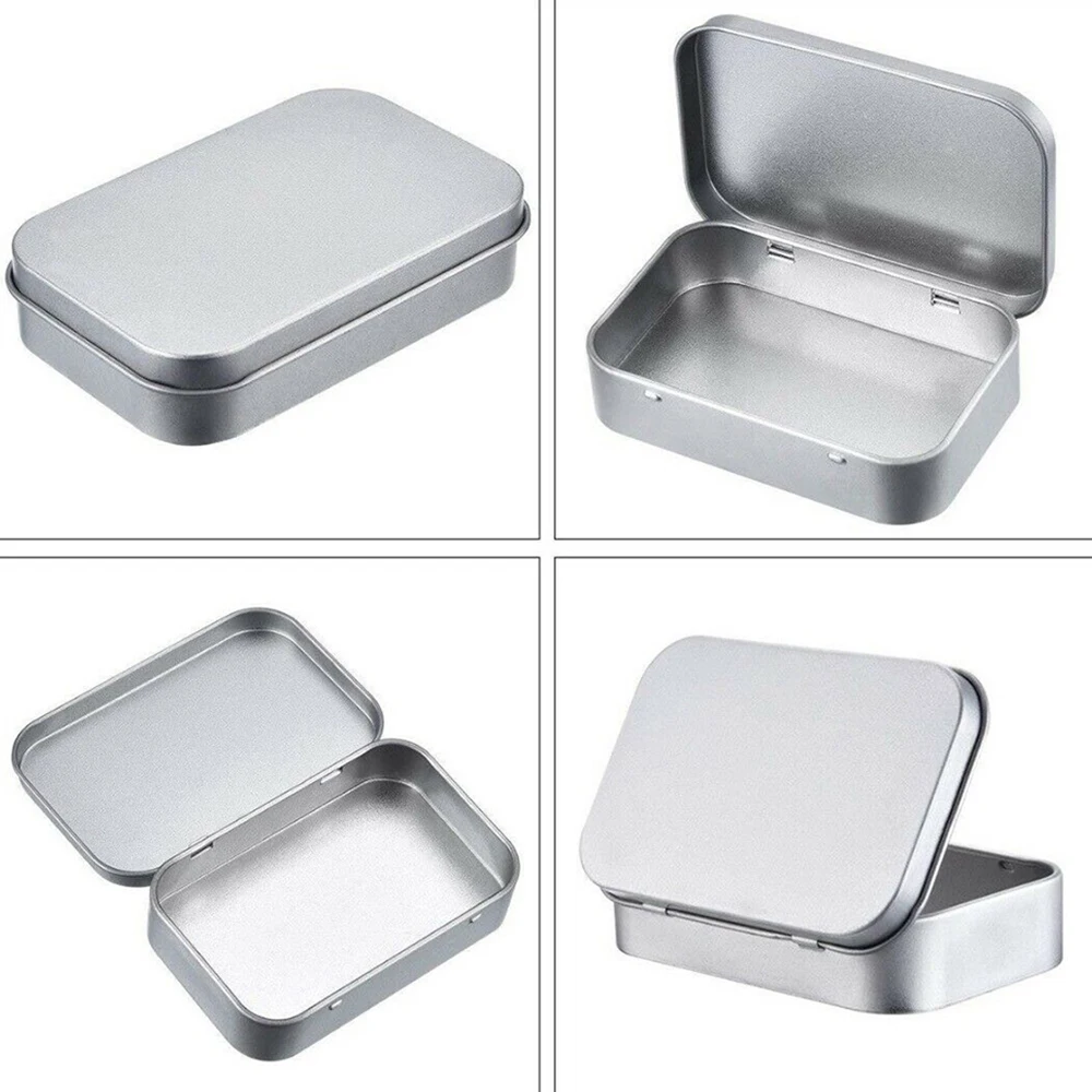 

5Pcs Fashion Simple Siamese Flip Iron Box Square Jewellery Coins Storage Container Candy Gift Storage Decoration Box