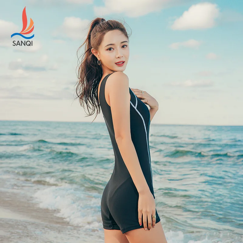 Women's One Piece Professional Water Sports Swimwear Athletetic Sport Swimsuit Bikini Beach Wear Surfing Bathing Suit Rash Guard