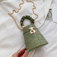 2021 crocodile pattern bucket bags women handbag retro totes ladies pu leather shoulder messenger bags purses and handbags