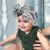 newest solid color baby hat big bowknot baby girl hat turban knot head wraps baby kids bonnet beanie newborn photography props