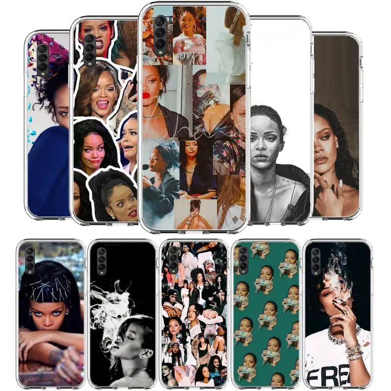 

Singer Rihannas Phone Case For Samsung A10 A30 A40 A50 A70 A51 A52 A71 A12 A21S A31 A20 30S A50S clear cover