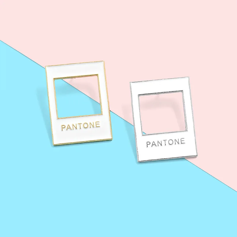 

Fun Framework Design Enamel Pins Window PANTONE Brooches Badges Stylish Simplicity Pins Gifts for Friends Wholesale