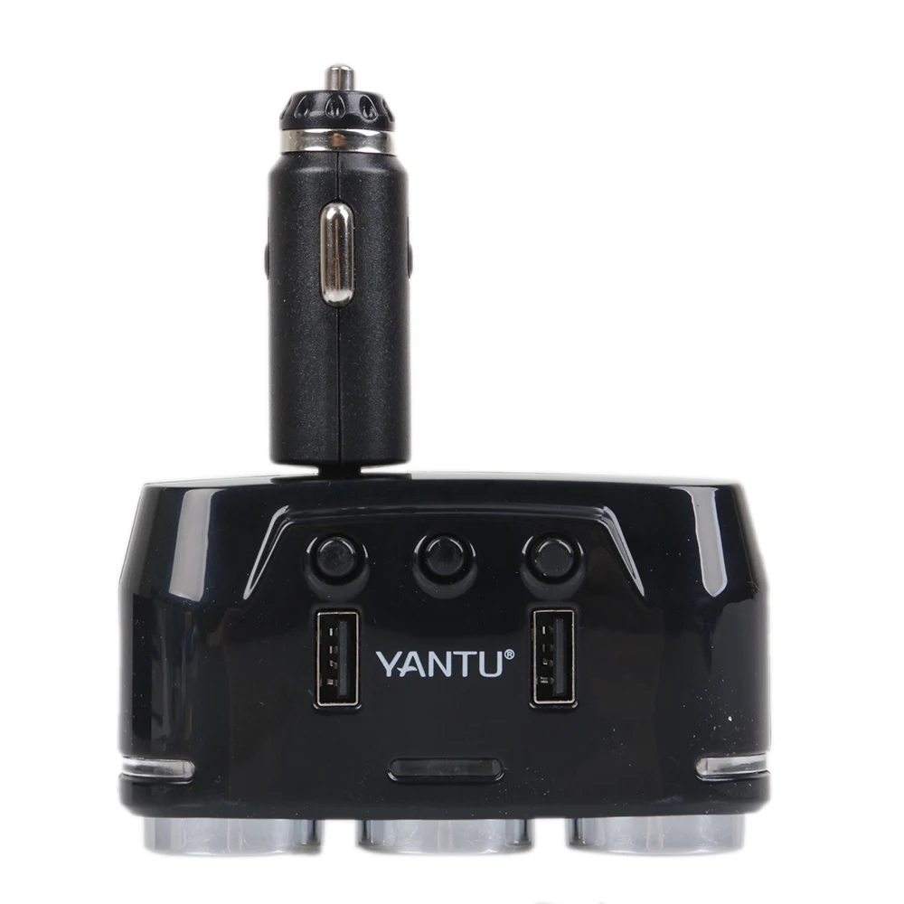 12 V-24 V розетка для автомобильного прикуривателя сплиттер светодиодный USB Зарядное устройство адаптер 3.1A 100W обнаружения для телефона MP3 DVR аксессуары