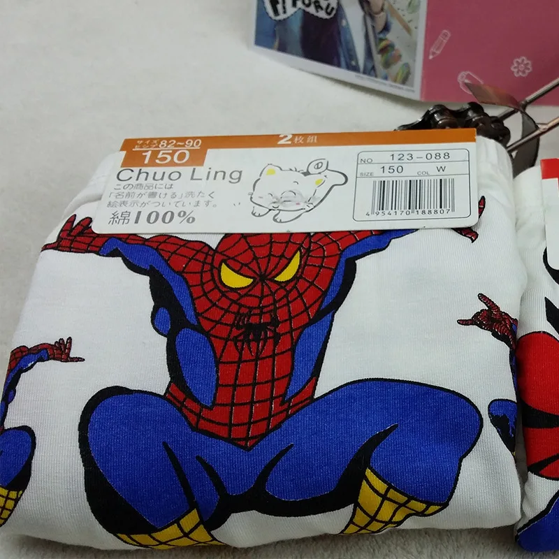 2 шт./партия хлопковое нижнее белье Marvel для мальчиков кино комикс трусы-боксеры