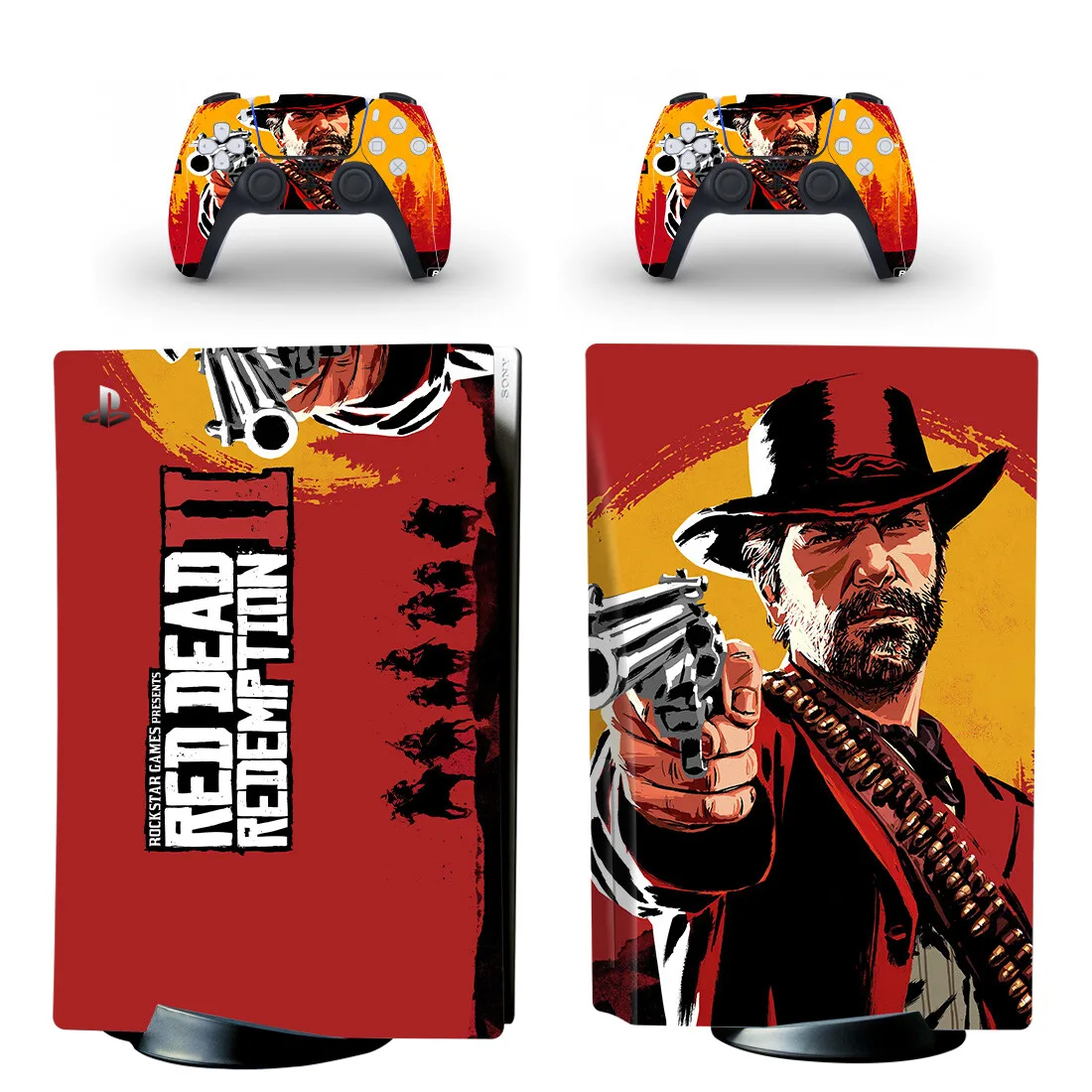 

Red Dead PS5 Standard Disc Edition Skin Sticker Decal Cover for PlayStation 5 Console & Controller PS5 Skin Sticker Vinyl