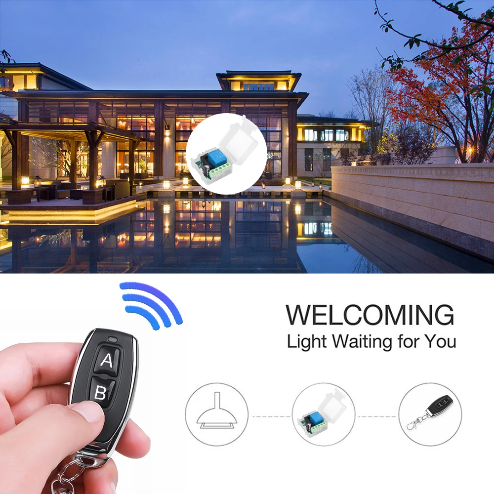 1 канал беспроводной Радиочастотный пульт дистанционного управления 12 В