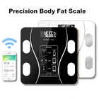 Умные весы измерения жира тела Bluetooth светодиодный цифровой Ванная комната Беспроводной Вес весы Баланс анализатор состава тела Вес весы