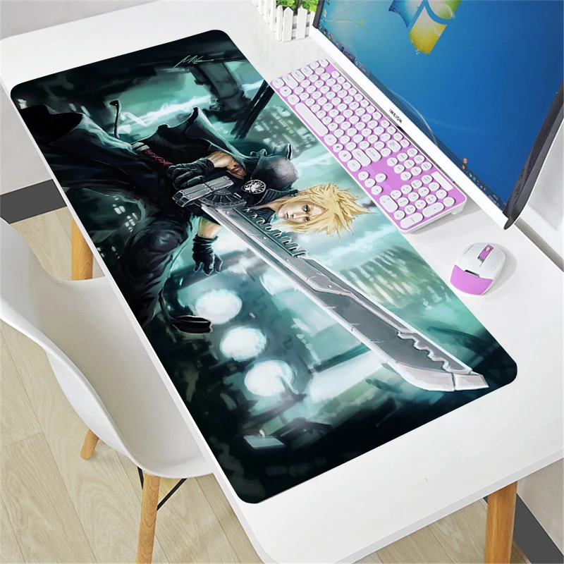 

90x40cm Video Game Final Fantasy Large E-sports Mouse Pad Smooth Flexible Rubber Gamer PC Computer Keyboard For CSGO Mosuepad