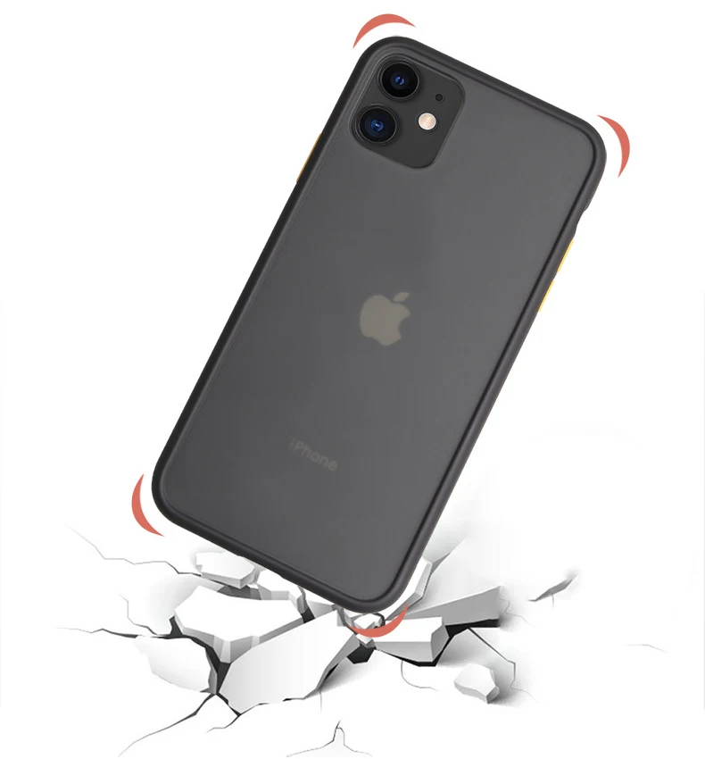 Матовый Жесткий чехол из поликарбоната для телефона iPhone 6 7 8 Plus se2 Противоударная