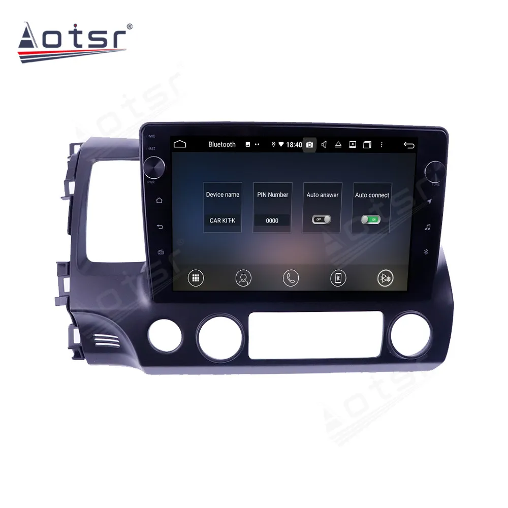 4 + 128G для Honda Civic 8 FK FN FD 2005 - 2012 Android Tesla экран Автомобильный мультимедийный плеер GPS