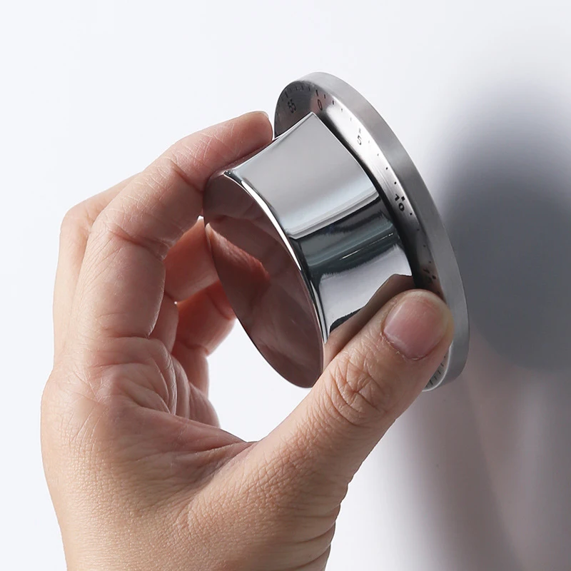 magnetic kitchen timer mechanical alarm clock timer retro stainless steel time cooking food tools home countdown gadget timer free global shipping