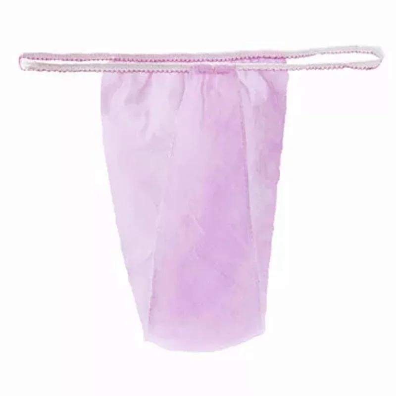 100pcs Women Spa Hygienic T Thong Underwear With Elastic Waistband Individually Wrapped Disposable Panties Non Woven Fabrics