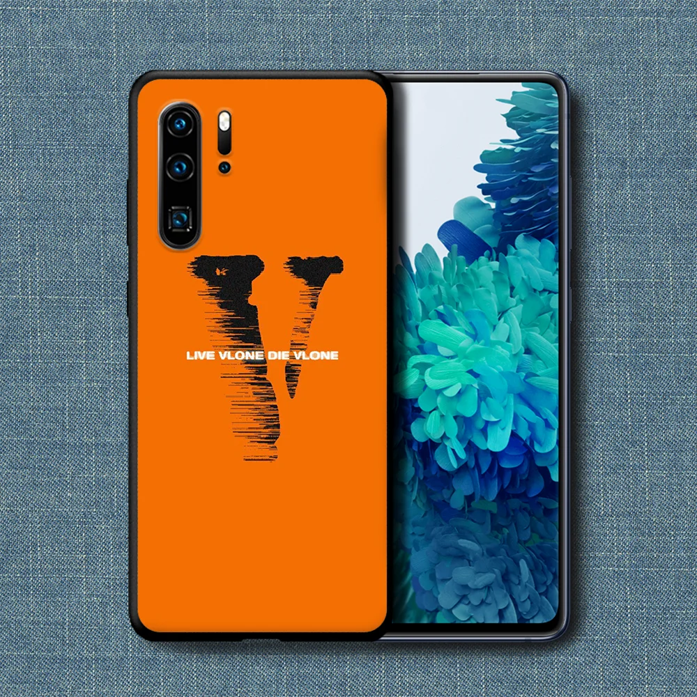 

American Brand V-Vlone Phone Case For Huawei P Mate Smart 10 20 30 40 Lite Z 2019 Pro black Shell Luxury Back Pretty Cover Trend