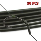 50 шт. аксессуары для ловли карпа, материал, анти-спутывающиеся втулки, линия, Выравнивающая трубка для фидера, рыболовная установка для карпа, снасть для ловли волос