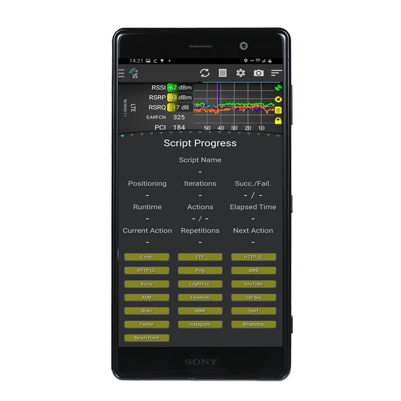 Tems Карманный тестовый телефон Sony XZ2P H8166 TEMS ТЕЛЕФОН GSM HSPA LTE NR измерения для