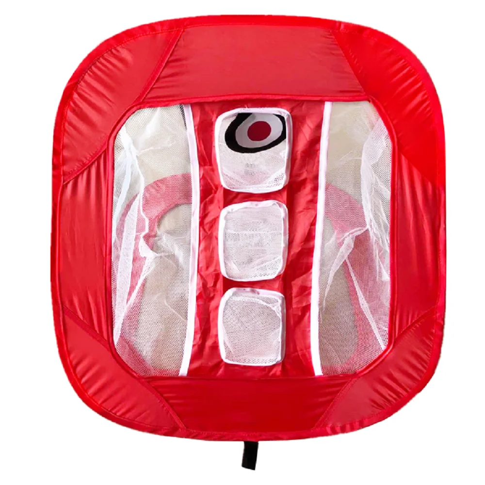 

3 Layer Foldable Golf Hitting Practice Net Lightweight Indoor Outdoor Garden Golf Hitting Pitching Target Training Aids Cage Mat