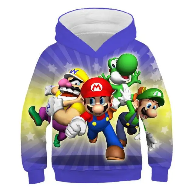 Ведущая игра Super Mario Bros. Толстовка с капюшоном с 3d принтом для мальчиков и девочек; модная Забавная детская толстовка с изображением Луиджи Марио - Цвет: TNT-919