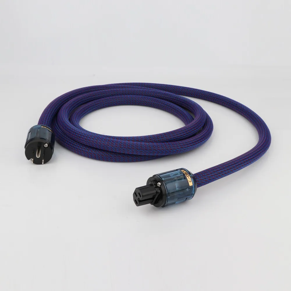 

Hi-End 400 Pure Red Copper Hifi Audio Power Cord EU/US P-037/C-037 Power Plug Socket Connector AMP CD Player Audio Power Cable
