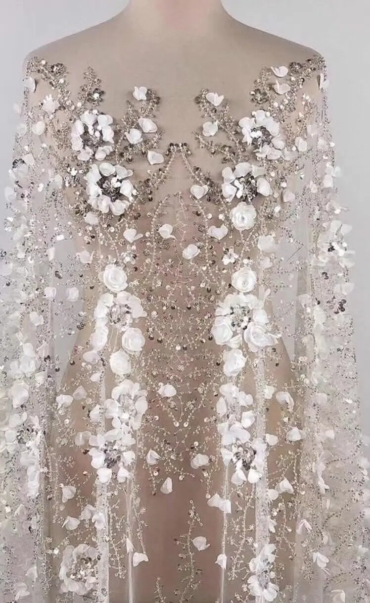 Роскошный объемный цветок JIANXI.C-428.8802 Вышивка Тюль Кружева фабричное производство