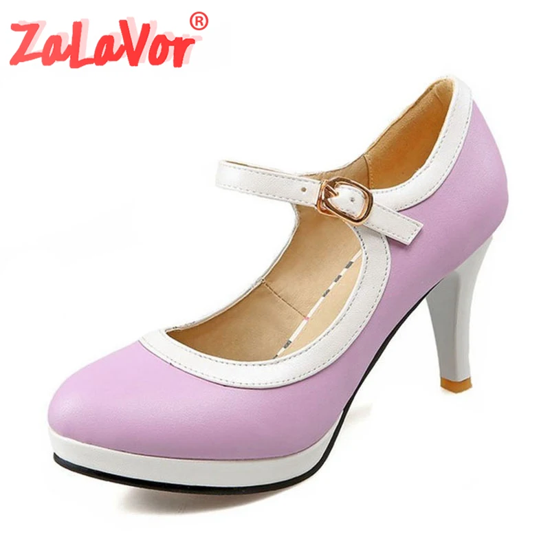 ZALAVOR/размеры 32-43 4 цвета пикантные женские туфли на платформе и высоком каблуке