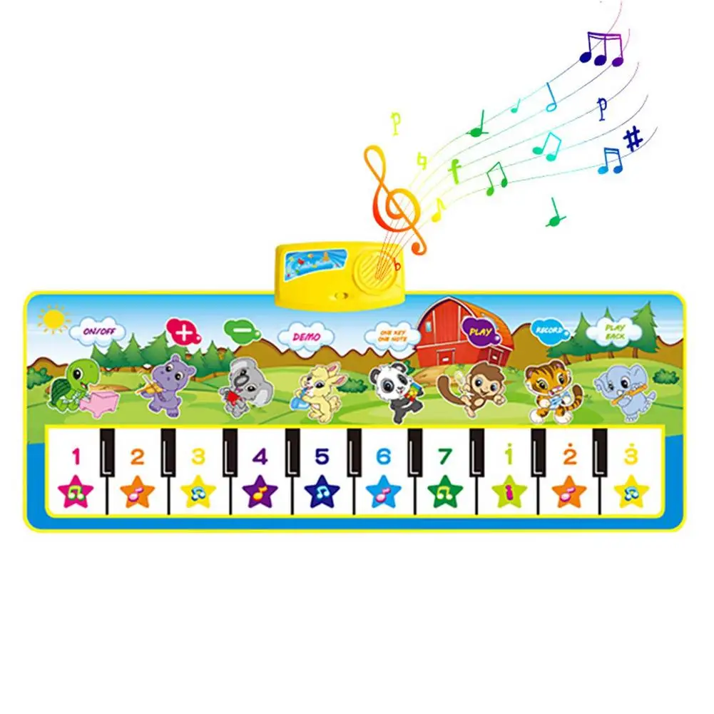 

Musical Piano Keyboard Mat for Children Fun Pad Education Blanket Montessori Toy Early Educational Toys For Children