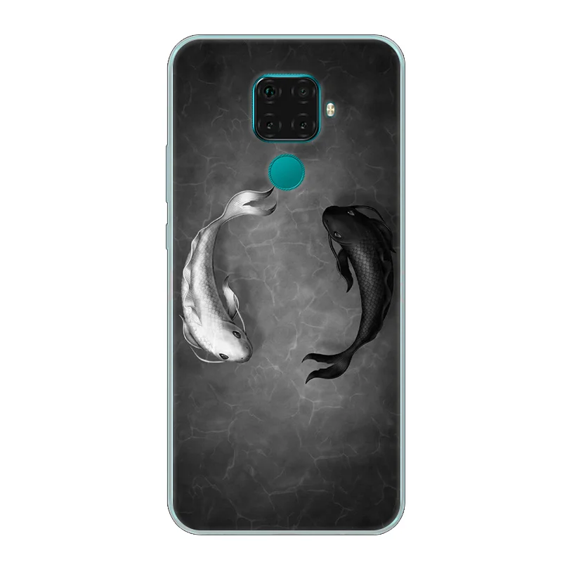 Чехол для huawei Nova 5i Pro/mate 30 Lite с изображением рыбки и кошки чехол мобильного
