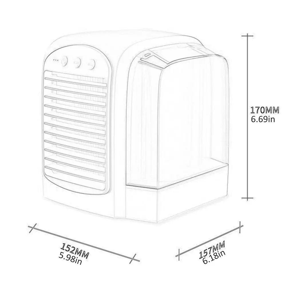 

WT-F10 Mini Desktop Fan Humidifying Fan Cooling Low Noise Cooling Fan Three Gear Wind For Office Dormitory Bedroom