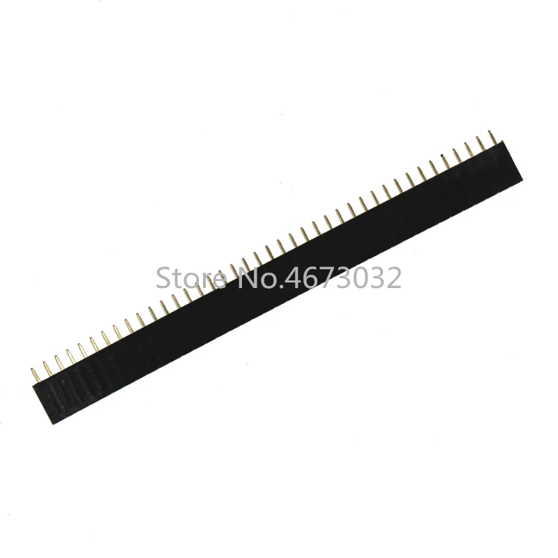 

100PCS 1X40 PIN Single Row Straight FEMALE PIN HEADER 2.54MM PITCH Strip Connector Socket 140 40p 40PIN 40 PIN FOR PCB arduino