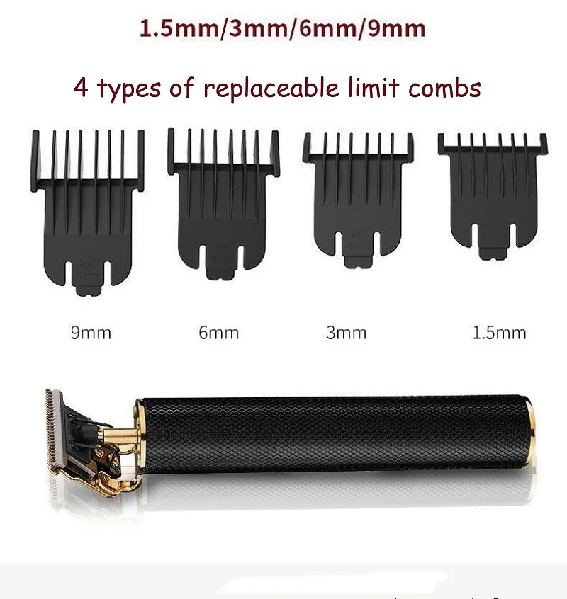 

USB Rechargeable T9 Baldheaded Hair Clipper Electric hair trimmer Cordless Shaver Trimmer 0mm Men Barber Hair Cutting Machine
