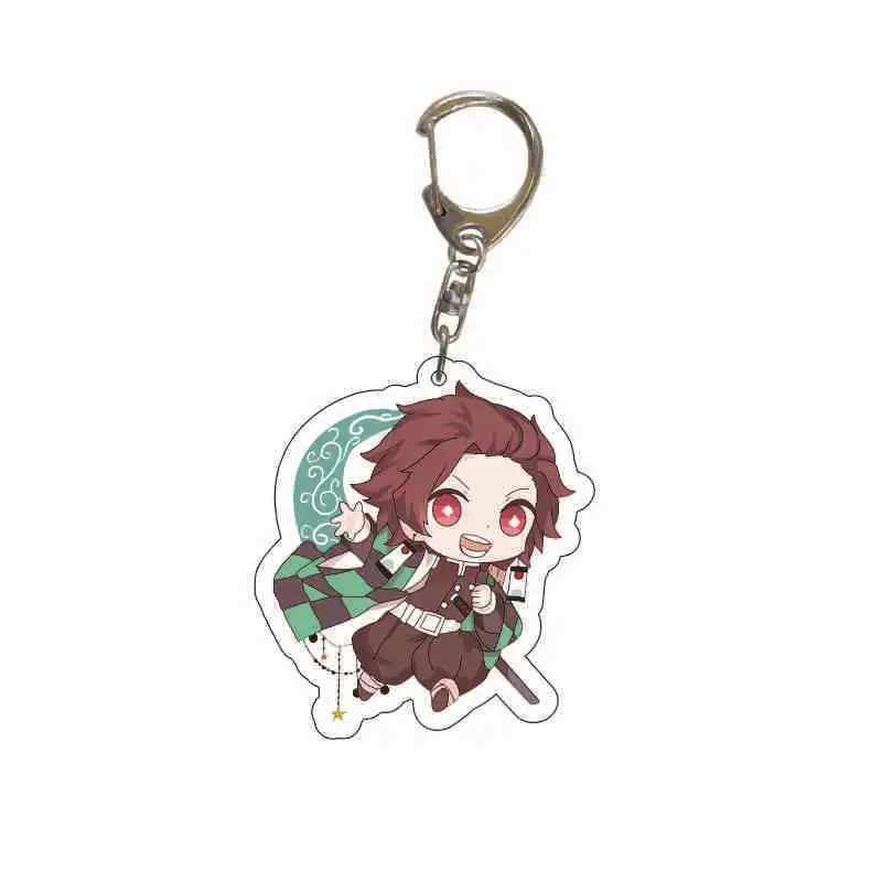 

Anime Demon Slayer Kimetsu No Yaiba Keychain Kamado Tanjirou Kamado-Nezuko Tomioka Giyuu Acrylic Key Chain Cute Funny Cartoon