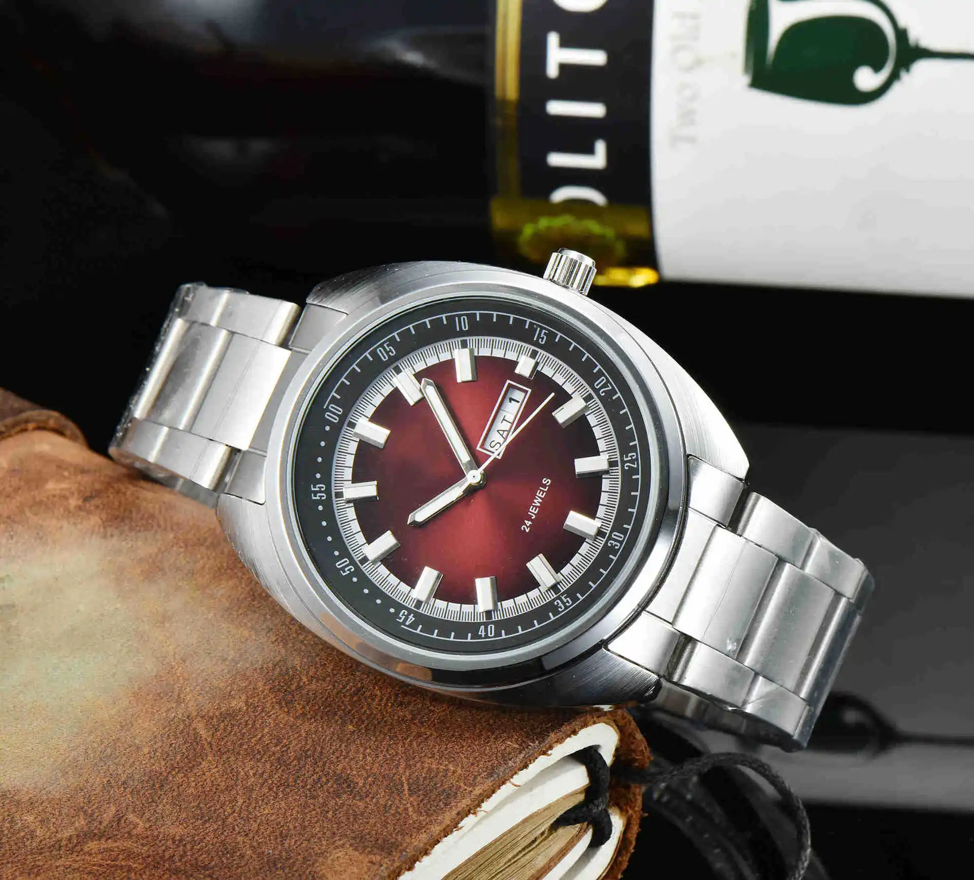 

AAA+New fashion classic men's high grade business watch waterproof watch wine barrel watch personality WATCH QUARTZ WATCH