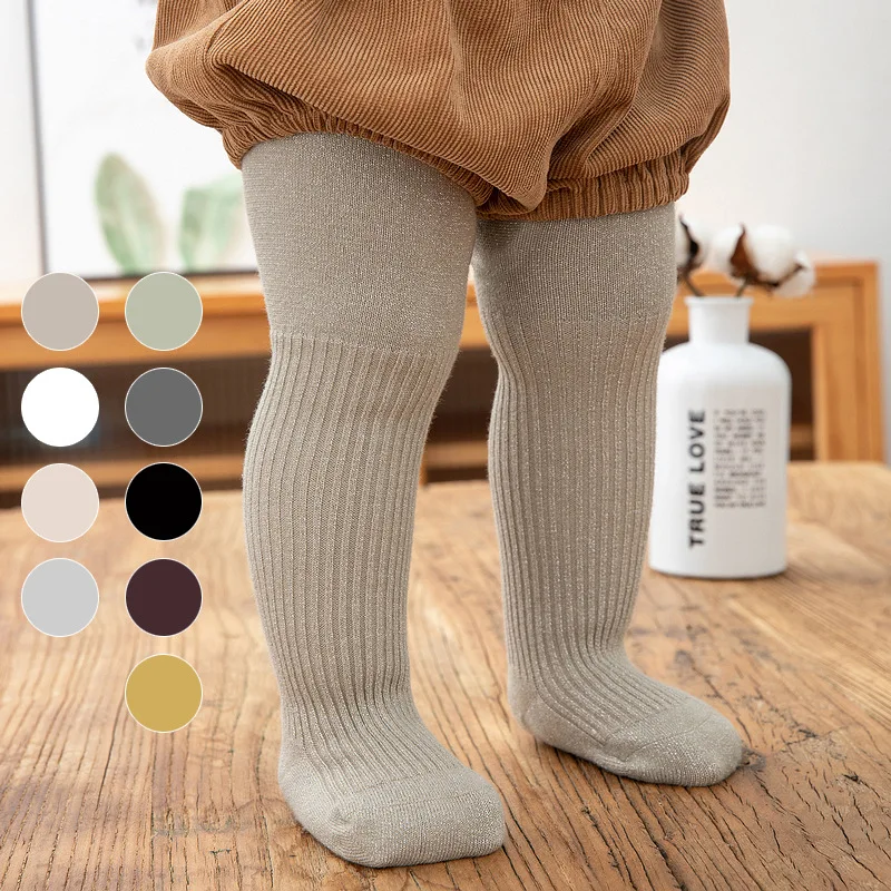 Medias de algod&oacute;n para ni&ntilde;as peque&ntilde;as, medias ajustadas, c&aacute;lidas, de 0 a 5 a&ntilde;os, para Oto&ntilde;o e Invierno-0