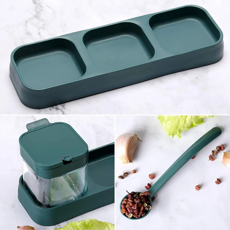 Контейнер для приправ набор контейнеров специй из 3 предметов с крышками и