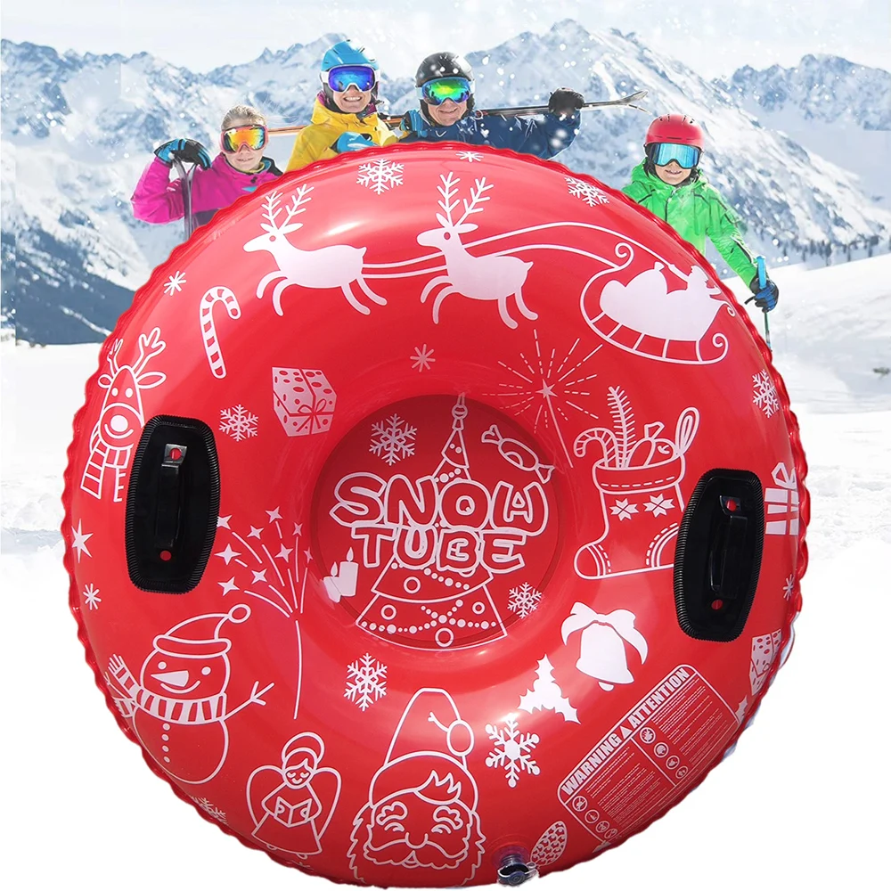 1 5m inflatable doll outdoor sports skiing inflatable sled with snowman decor garden toys party arrangement props free global shipping