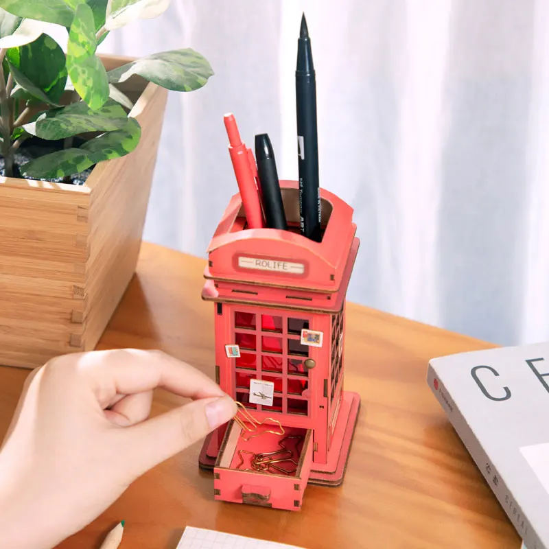 ROKR DIY Penholder 3D деревянная модель строительный комплект игрушки для детей взрослых девочек
