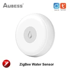 Датчик утечки воды Tuya ZigBee, детектор перелива воды с сигнализацией, работает со шлюзом Zigbee