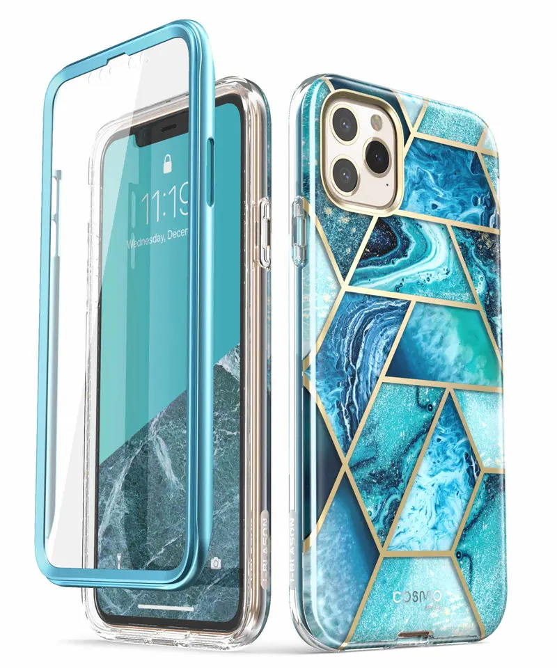 I-Blason для iPhone 11 Pro Max чехол 6,5 Дюймов() Cosmo полный корпус блестящий Мраморный бампер чехол со встроенной защитной пленкой