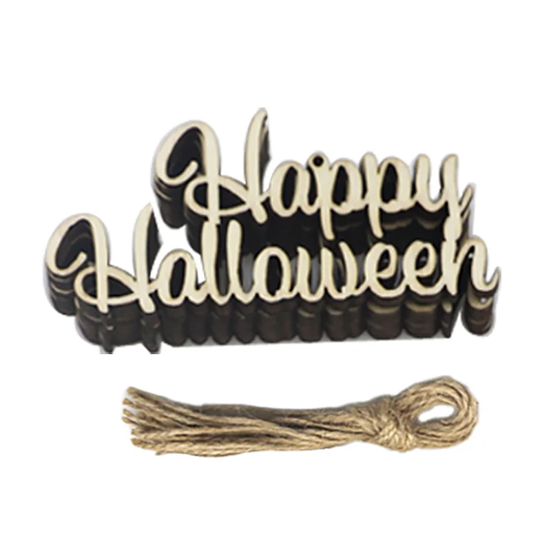 Деревянные украшения в виде тыквы для Хэллоуина дверей настенные или на Хэллоуин