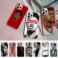 rapper 21 savage phone case for iphone 11 12 13 mini pro xs max 8 7 6 6s plus x 5s se 2020 xr case