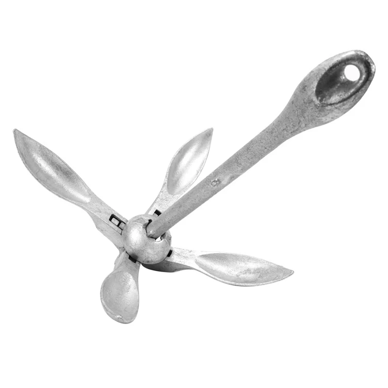 

Galvanized Folding Grapnel Boat Anchor Folding Anchor for Kayaks Canoes Paddle Boards Small Watercrafts Ship Accessories