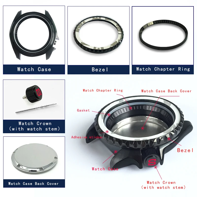 Чехол для часов Seiko SKX007 SRPD51 53 Керамическая рамка из нержавеющей стали