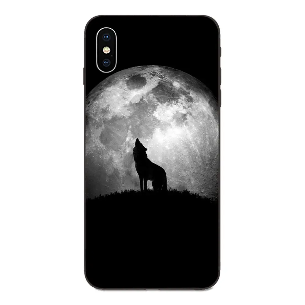 Для Xiaomi Redmi Note 2 3 4 4A 4X5 5A 6 6A 7 Go Plus Pro S2 Y2 Мягкий защитный чехол прозрачный животных Толстовка с принтом волк при лунном свете