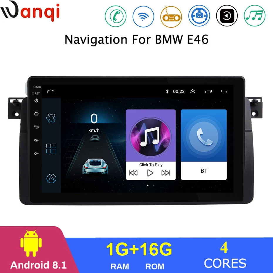 8 inch Original style android 8.1 car multimedia player navigation For BMW E46 M3 Rover 75 with GPS SWC BT WIFI Sedan No dvd | Автомобили