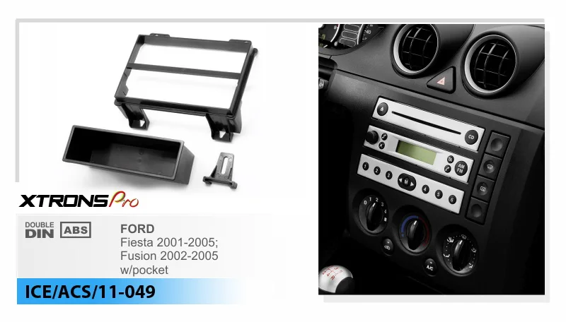 XTRONS 11-049 Автомобиль Радио панель для форд фиеста 2001-2005 Fusion стерео Установка Даш
