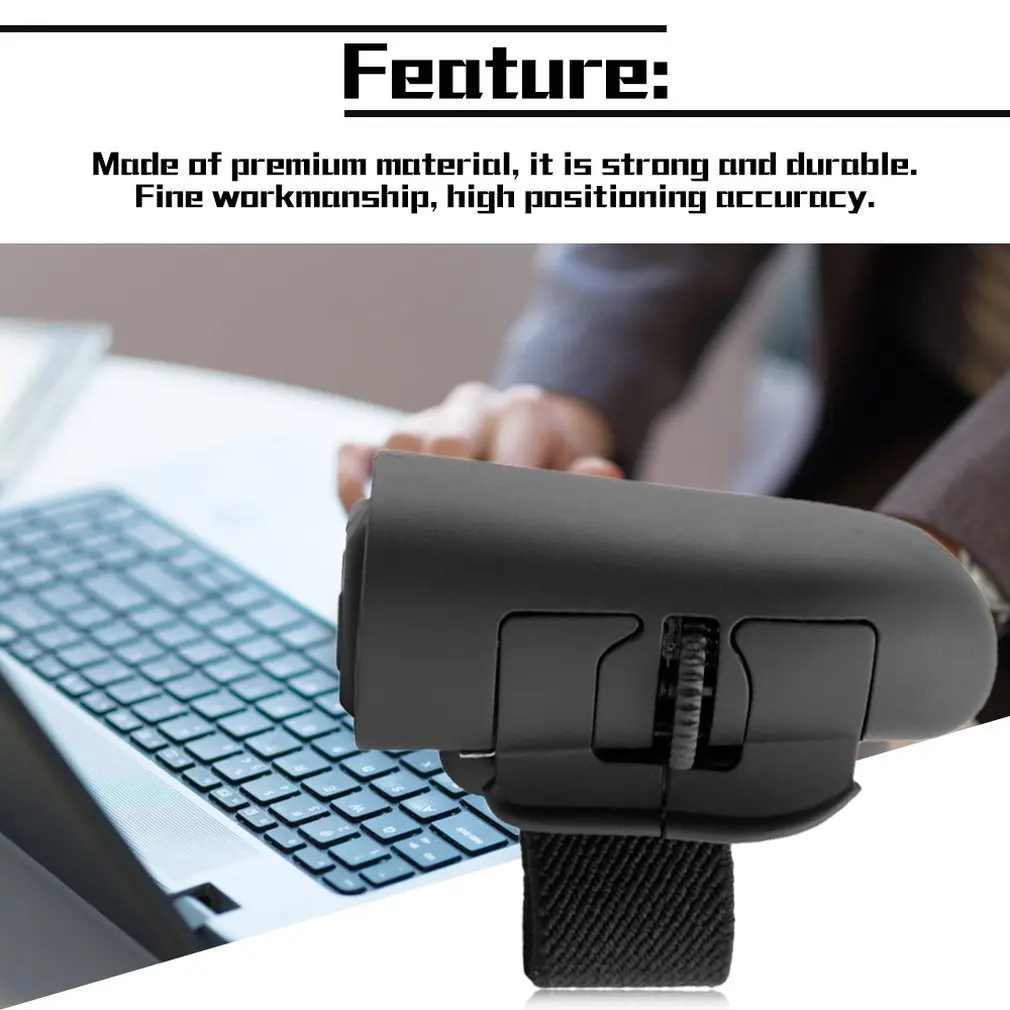 

Mini Cute Plug and Play 2.4GHz Wireless Finger Rings Optical Mouse 1600DPI with USB Receiver For PC Laptop Desktop