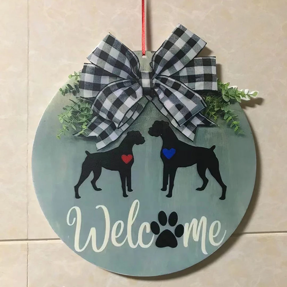 

Welcome Sign Front Door Hanging Cute Wall Hanging Vertical Door Decoration For Home Outdoor VJ-Drop