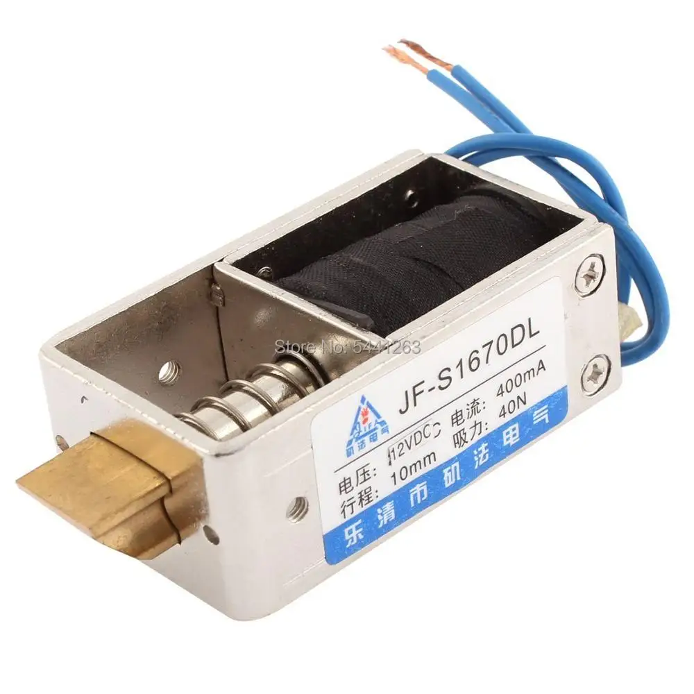 JF-S1670DL DC 6V 12V 24V 400mA 40N 10mm Pull Type Open Frame Линейный движение Электромагнит |